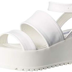 Steve Madden White Platform Sandle